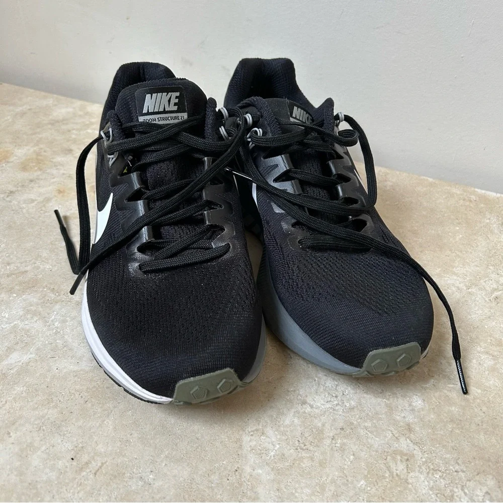 Nike Zoom Structure 21 black sneakers for women w/Gray white sole size 8.5 EUC! - Picture 5 of 9